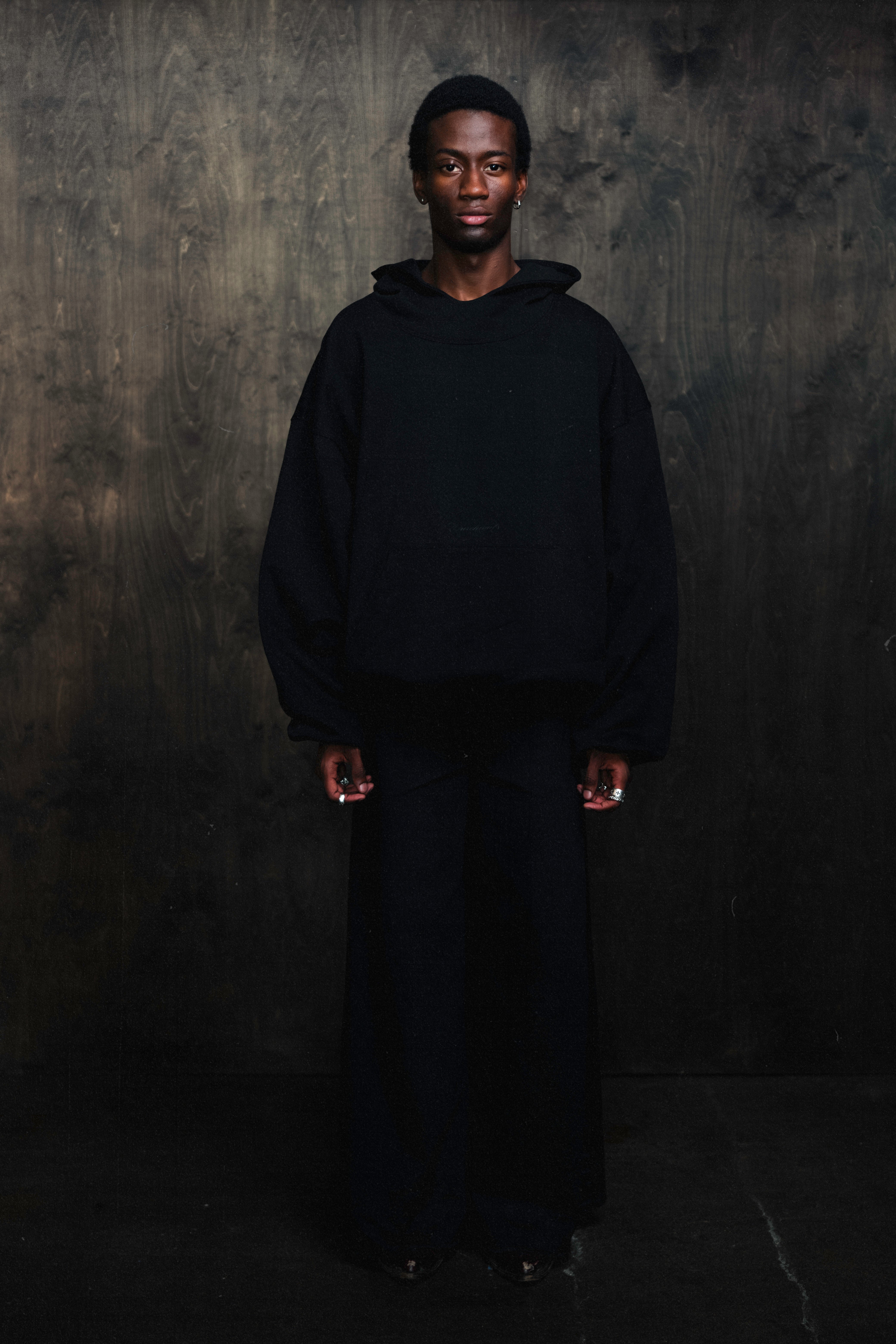 Maltese Cross Noir Hoodie