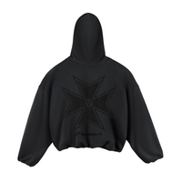 Maltese Cross Noir Hoodie
